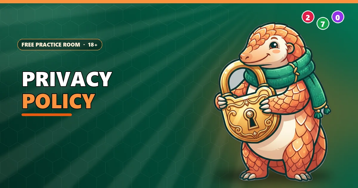 Pangolin hugging a golden padlock for the 6E Club privacy policy