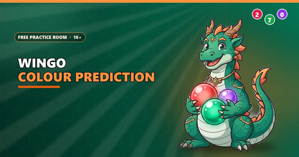 Jade dragon holding red, green and violet orbs for the Wingo colour prediction guide
